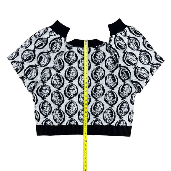 Grateful Dead Steal Your Face Cardigan — Chaser Oversized Black White L NWT - Picture 13 of 15